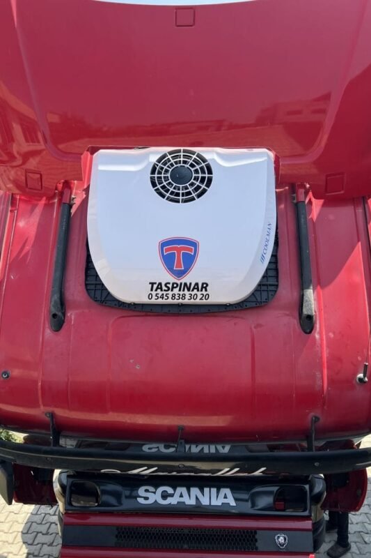 Scania çekici kabin üstü tır tavan park kliması montajı uygulaması