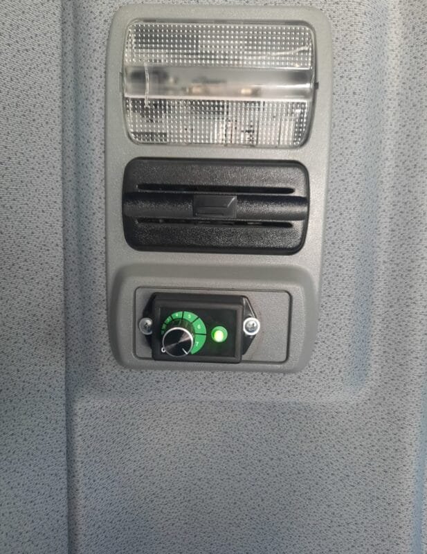 Mercedes-Benz Actros çekici kabin içi Webasto Air Top uyumlu yeşil ışıklı TSPW uyku modlu ısı ayar potansiyometresi düğmesi montajı