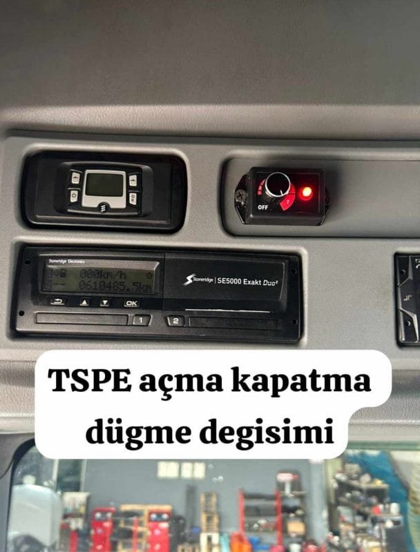 Mercedes Axor çekici kabin içi Eberspächer Airtronic D2 uyumlu kırmızı ışıklı TSPE uyku modlu analog çevirmeli ısı ayar potansiyometresi montajı