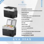 Evacool Germany EVA 55 AX çift kapak çift kontrol araç içi buzdolabı - Görsel 4