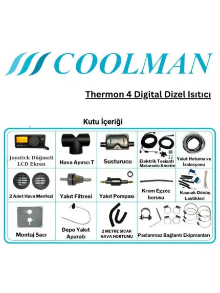 Coolman Thermon T4 Marin Dijital Dizel Isıtıcı ProTimer (5kW)