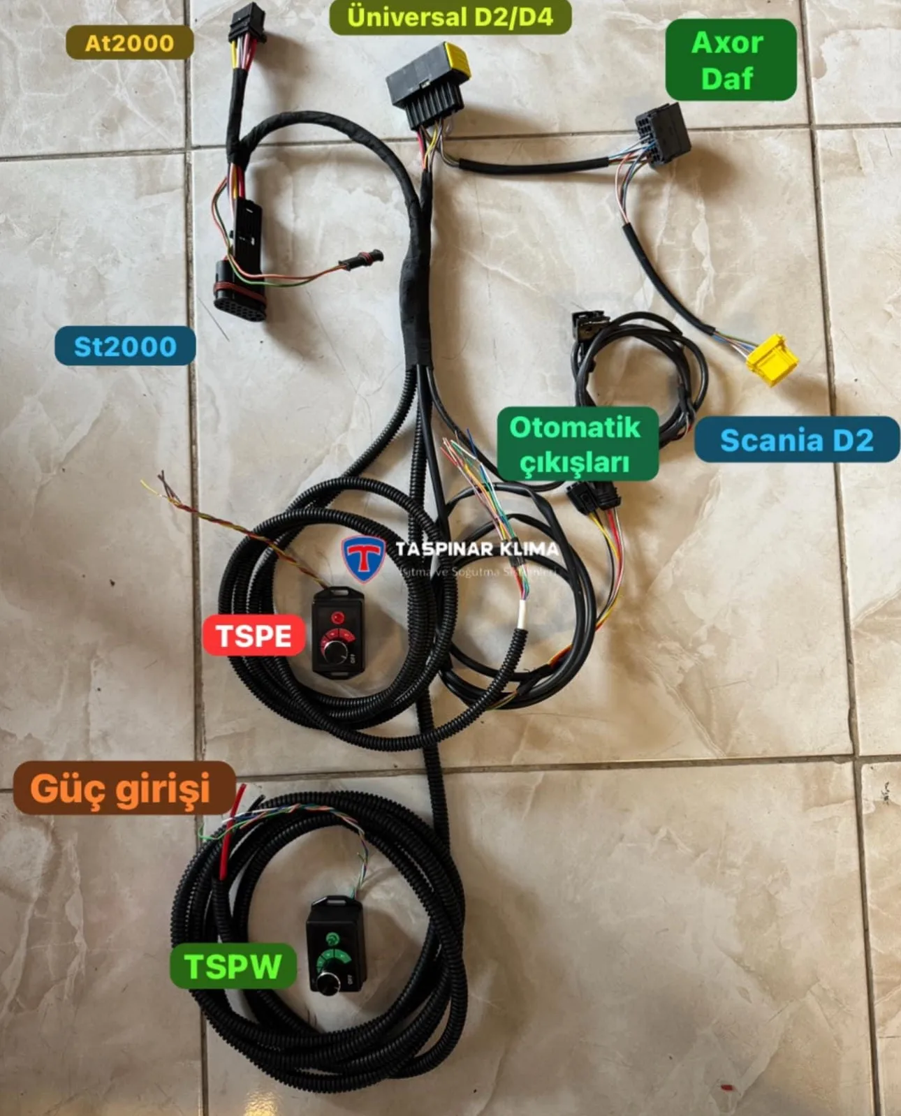 Webasto ve Eberspächer masaüstü tezgah deneme test tesisatı