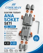 Yüksek Amperli Tavan Klima Soketi (Dişi/Erkek Set) | 12V - 24V